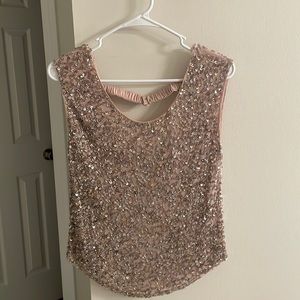 Alice and Olivia Sequin Crop Top XS